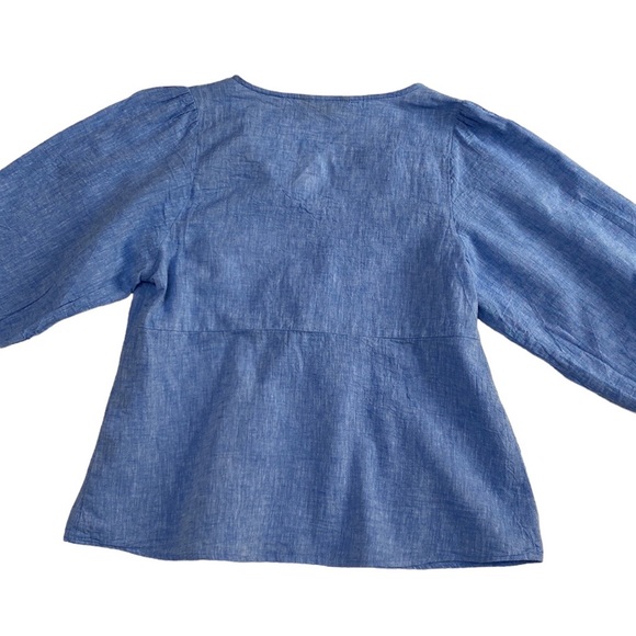 Banana Republic Peplum Boho Peasant Pullover Top Size Medium - Picture 5 of 9